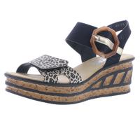 Rieker Sandales beige / noir, Taille 37