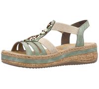 Rieker Sandales beige / vert, Taille 39