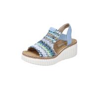 Rieker Sandales bleu cobalt / bleu-gris / lavande / blanc, Taille 41