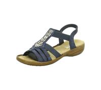 Rieker Femme 60800-14 Sandales Bout fermé, Bleu (Baltik 14), 38 EU