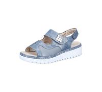 Rieker Femme V1389 Sandales compensées, Bleu, 40 EU