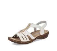 Rieker Sandales classiques pour femme 60806, Blanc 80, 41 EU Schmal
