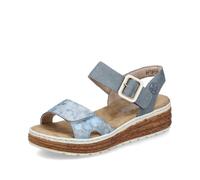 Rieker Sandales classiques pour femme 62760, Bleu 12., 43 EU Large