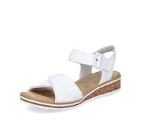 Rieker V3691 Sandales classiques pour femme, Blanc 80, 42 EU