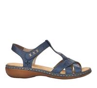 Rieker Sandales classiques pour femmes 65919-12 Couleur : Bleu Taille : 36