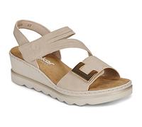 Sandales compensées femmes Rieker 67410-62 Beige 38