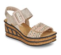 Sandales compensées femmes Rieker 68172-60 Beige 40
