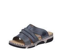 Rieker Sandales Compensées Pantolette Sport Bleu Large Bretelle H 66288