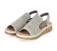 Rieker Sandales compensées pour femme 62741 Vert 41 EU