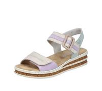 Rieker Sandales compensées pour femme 62900 Multicolore 38 EU, multicolore, 38 EU
