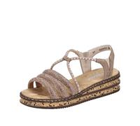 Rieker Sandales compensées pour femme 62977 métallisées 41 EU