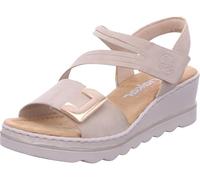 Rieker Sandales compensées pour femme 67410 Beige Pointure 39