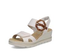 Rieker Sandales compensées pour femme 67476, Métallisé 91, 37 EU