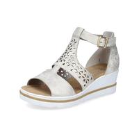 Rieker Sandales compensées pour femme 67481, Beige 60., 39 EU