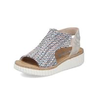 Rieker Sandales compensées pour femme 69284, Multi 90, 37 EU Weit