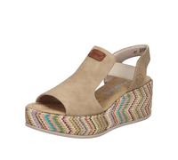 Rieker Sandales compensées pour femme 69472 Beige 39 EU