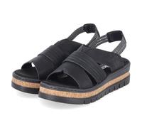 Rieker Sandales compensées pour femme V4959 - Noir - 40 EU