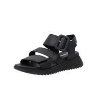 Rieker Sandales compensées pour femme W2950 Noir 39 EU, Noir, 39 EU