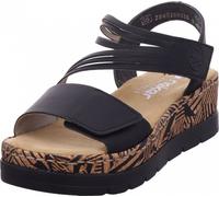 Rieker Sandales compensées pour femmes 22412-36, 22412-37, 22412-38, 22412-39, 30339-36, 30339-37, 30339-38, 30339-39, 30339-40, 30339-41, 30339-42 RIE-V3964 noir/noir 38
