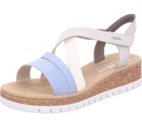 Rieker Sandales compensées pour femmes 22413-36, 22413-37, 22413-38, 22413-39, 22413-40, 22413-41, 22413-42, 22413-43 RIE-V4364 bleu 39