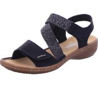 Rieker Sandales compensées pour femmes 31506-36, 31506-37, 31506-38, 31506-39, 31506-40, 31506-41, 31506-42 RIE-60862 noir/noir 38 38