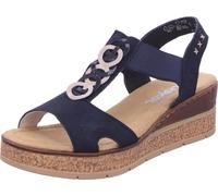Rieker Femme 63798 Sandales compensées, Bleu, 37 EU
