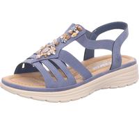 Rieker sandales compensées pour femmes 31524-36, 31524-37, 31524-38, 31524-39, 31524-40, 31524-41, 31524-42, 31524-43 RIE-V8549 bleu clair 43