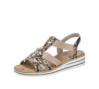 Rieker Sandales compensées V0649 pour femme, beige, pointure 39