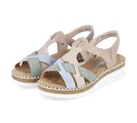 Rieker Sandales compensées à lanières V1269 pour femme Multicolore Taille 38