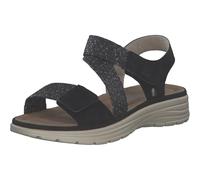 Rieker Sandales compensées V8574 pour femme, Noir, 40 EU