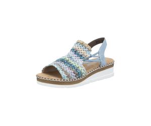 Rieker Sandales crème / bleu / bleu clair / menthe, Taille 37