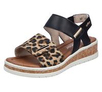 Rieker Sandales compensées V4181 pour femme Noir Combi 00 Taille 37 EU