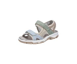 Rieker Sandales de randonnée beige / crème / bleu pastel / vert clair, Taille 39