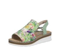 Rieker Sandales écru / jaune / vert pastel / violet, Taille 37