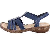 Rieker Sandales Femme Élastique Slingback 628G9, Taille:39 EU, Couleur:Multicolore