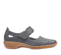 Rieker Sandales femme en cuir bleu 41399-14 - talon plat, taille EU 40 41