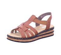 Rieker Sandales Femmes Slingback Sandalettes 62918-22, Taille:41 EU, Couleur:Marron