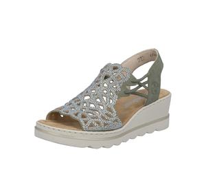 Rieker Sandales jade / argent, Taille 39