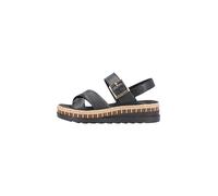 Rieker, Femme, Chaussures, Noir, Taille: 36 EU Sandales Plates