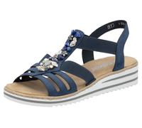 Sandales et nu-pieds Rieker V0649 pour Femme 36 Bleu