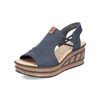 Rieker Sandales Mode Femme 68175, Pointure:39 EU, La Couleur:Bleu