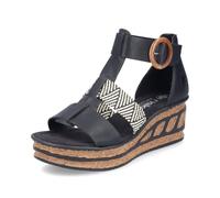 Rieker sandales mode femme 68182, Pointure:39 EU, La couleur:noir