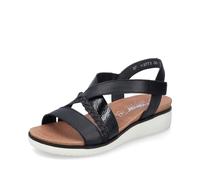Rieker Sandales Mode Femme V3773, Pointure:38 EU, La Couleur:Noir