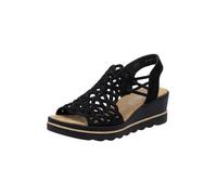 Rieker Sandales compensées noires, Noir, 40 EU