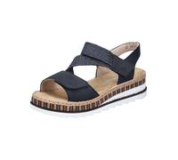 Rieker Femme V7974 Sandales compensées, Bleu, 40 EU