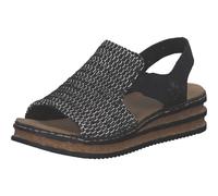 Rieker Sandales noires, noir sable noir, 37 EU