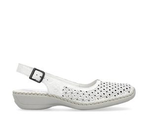 Rieker - Sandales Plates Blanches - Femme - Chaussures - Blanc - Taille: 40 EU