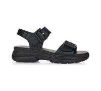 Rieker - Sandales plates décontractées noires - Femme - Chaussures - Noir - Taille: 37 EU