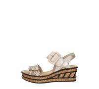 Rieker - Sandales Plates - Femme - Chaussures - Beige - Taille: 38 EU