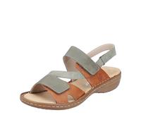Rieker Femme 60866 Sandale, Vert, 42 EU